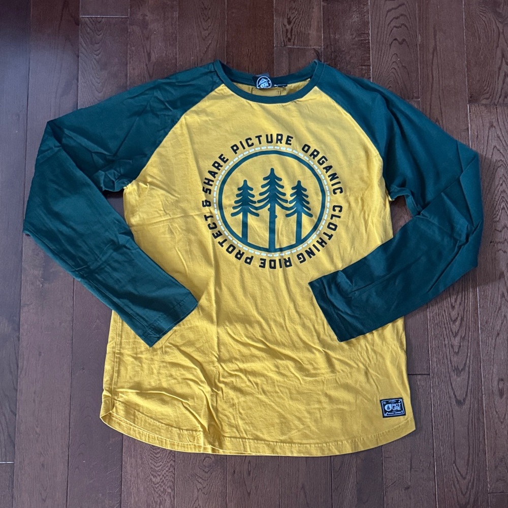 Picture Organic Men’s Yellow Long Sleeve - Medium